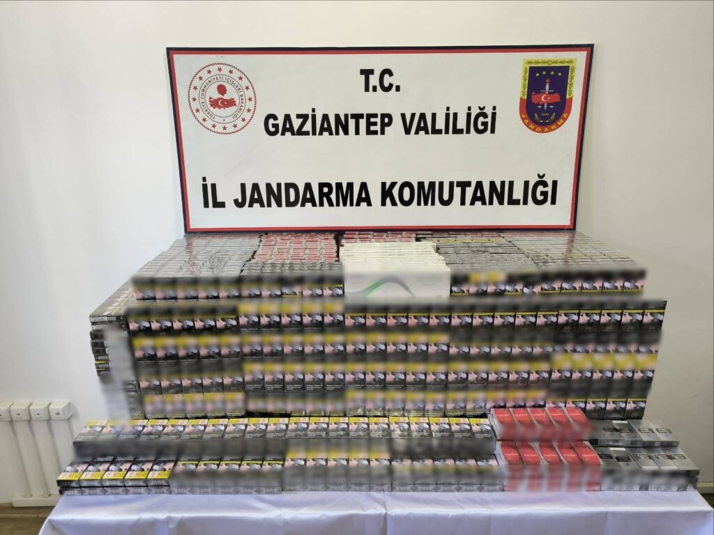 Gaziantep’te 4,2 milyon liralık kaçak sigara ve tütün ele geçirildi