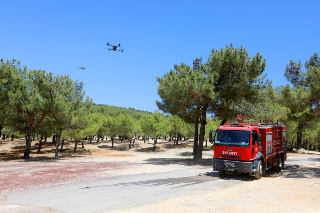 Gaziantep’te termal drone ile yangın nöbeti