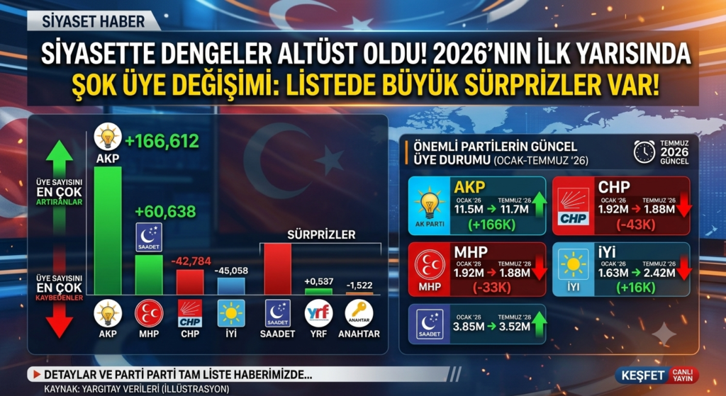 Siyasette Dengeler Altüst Oldu! 2026’nın İlk Yarısında Şok Üye Değişimi: Listede Büyük Sürprizler var!